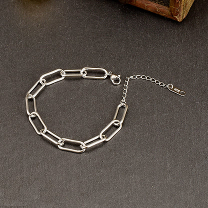 Simple Style Geometric Titanium Steel Bracelets Plating Stainless Steel Bracelets