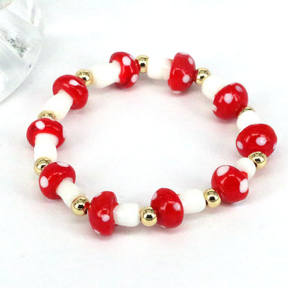 Cute Mushroom Metal Wholesale Bracelets