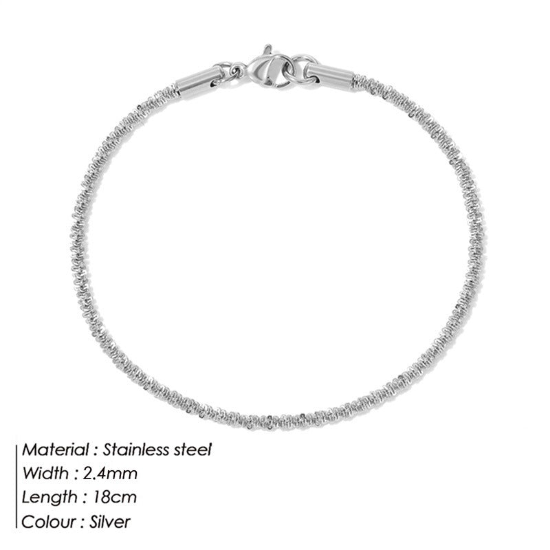 Simple Style Geometric Stainless Steel Bracelets Metal Stainless Steel Bracelets