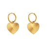 Retro Heart Shape Flower Stainless Steel Plating Gold Plated Pendant Necklace Earrings