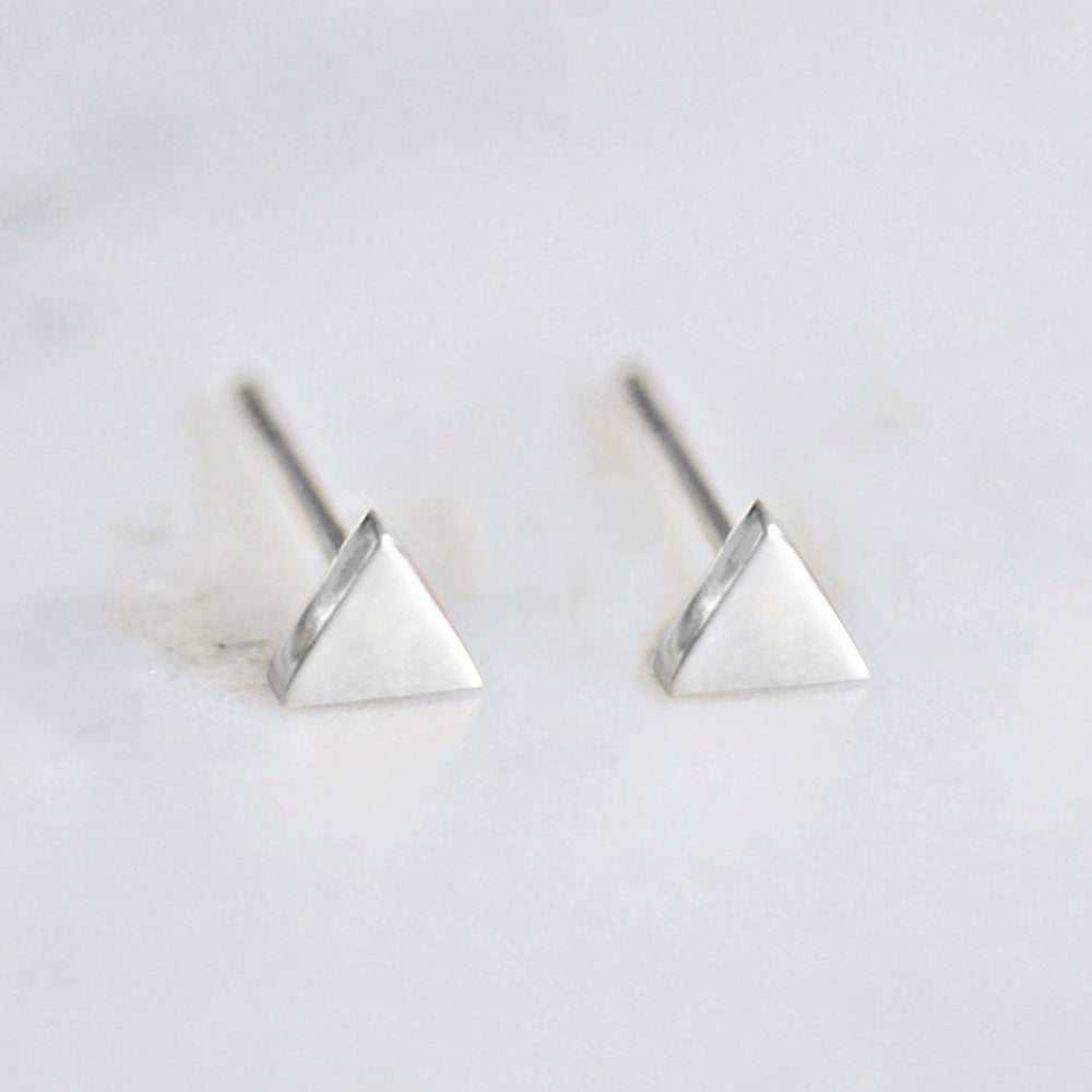 Simple Style Geometric Gold Plated Stainless Steel Ear Studs