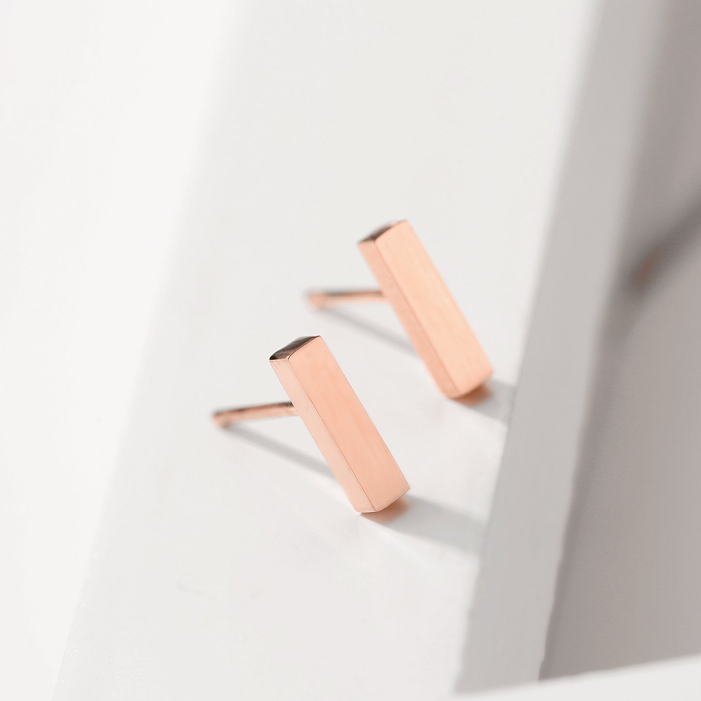 Simple Style Geometric Gold Plated Stainless Steel Ear Studs