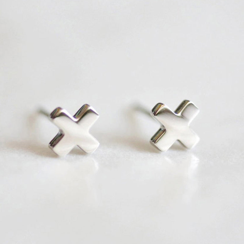 Simple Style Geometric Gold Plated Stainless Steel Ear Studs