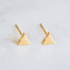 Simple Style Geometric Gold Plated Stainless Steel Ear Studs