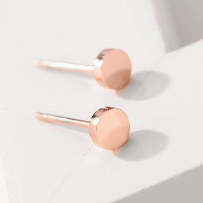 Simple Style Geometric Gold Plated Stainless Steel Ear Studs