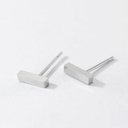 Simple Style Geometric Gold Plated Stainless Steel Ear Studs