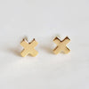 Simple Style Geometric Gold Plated Stainless Steel Ear Studs