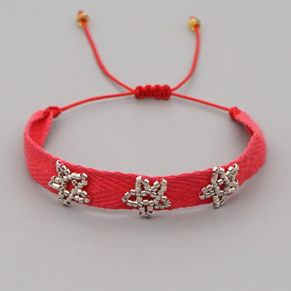 Ethnic Style Letter Glass Beaded Bracelets