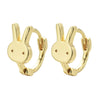 Fashion Rabbit Geometric Plating Copper Earrings