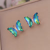 1 Pair Fashion Butterfly Copper Zircon Ear Studs