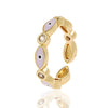 Fashion Geometric Eye Copper Open Ring Plating Zircon Copper Rings