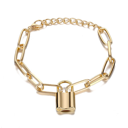 Fashion Geometric Alloy Plating No Inlaid Bracelets