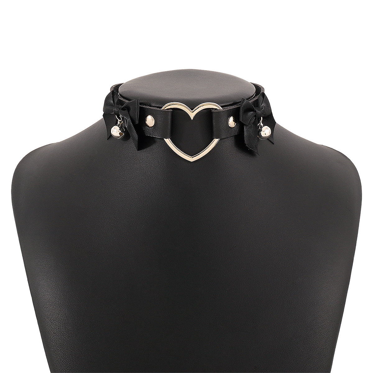 Cute Heart Shape Bow Knot Alloy Choker 1 Piece