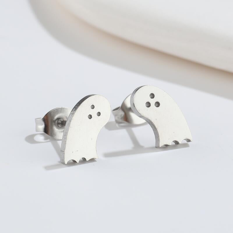 1 Pair Fashion Dog Dinosaur Giraffe Titanium Steel Ear Studs