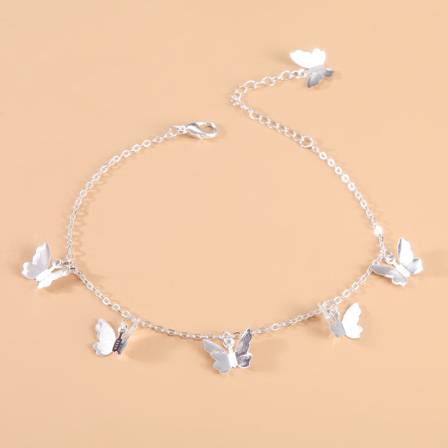 Sweet Butterfly Alloy Plating Anklet 1 Piece