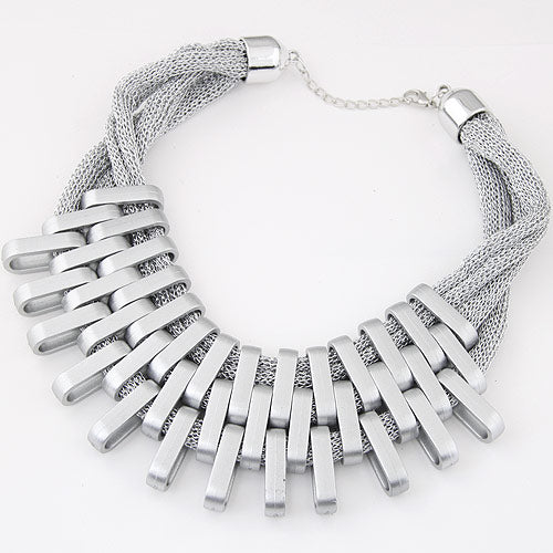Modern Style Geometric Cotton Splicing Women's Necklace