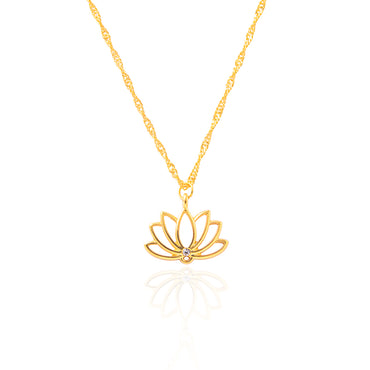 Fashion Lotus Alloy Plating Pendant Necklace 1 Piece