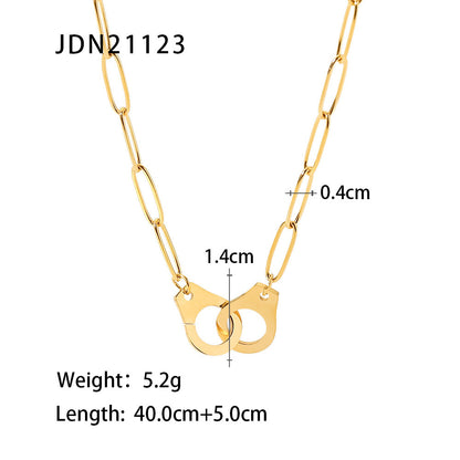 Fashion Geometric Stainless Steel Necklace Plating Stainless Steel Necklaces