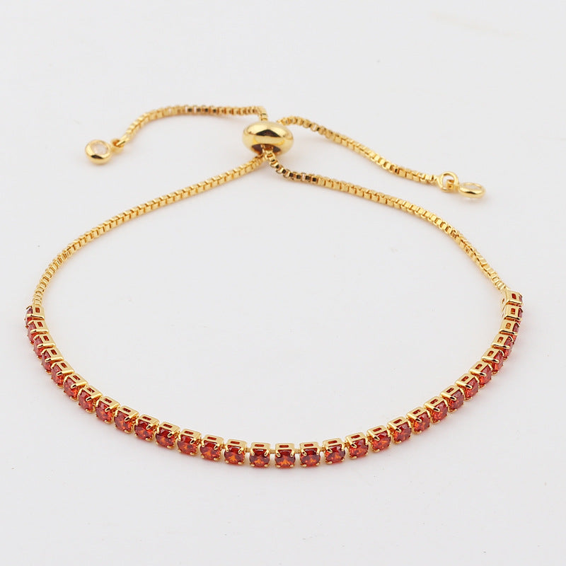 Bohemian Geometric Copper Bracelets Necklace Inlay Zircon Copper Necklaces