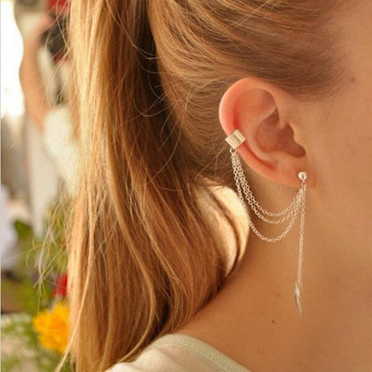Fashion Simple Chain Alloy Ear Buckle Chain Ear Bone Clip