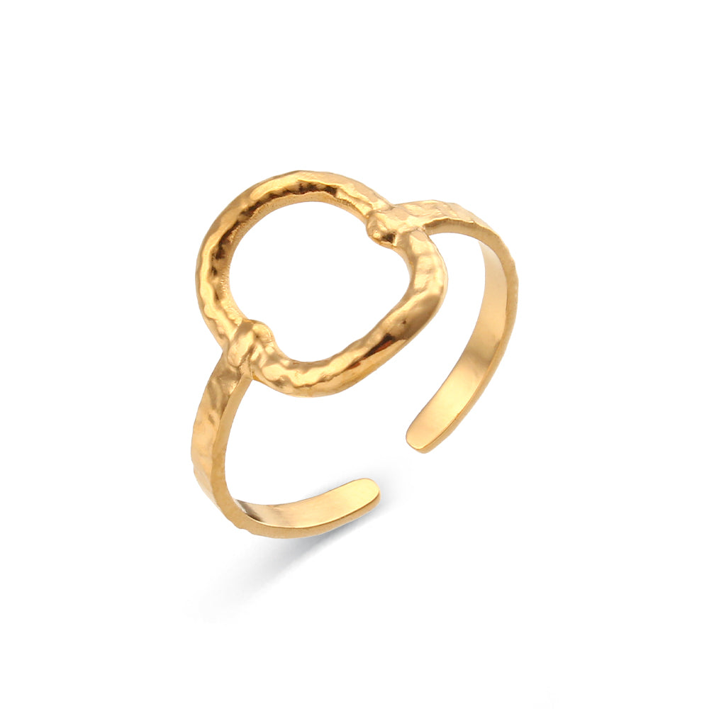 Fashion Geometric Stainless Steel Plating Gold Plated Open Ring