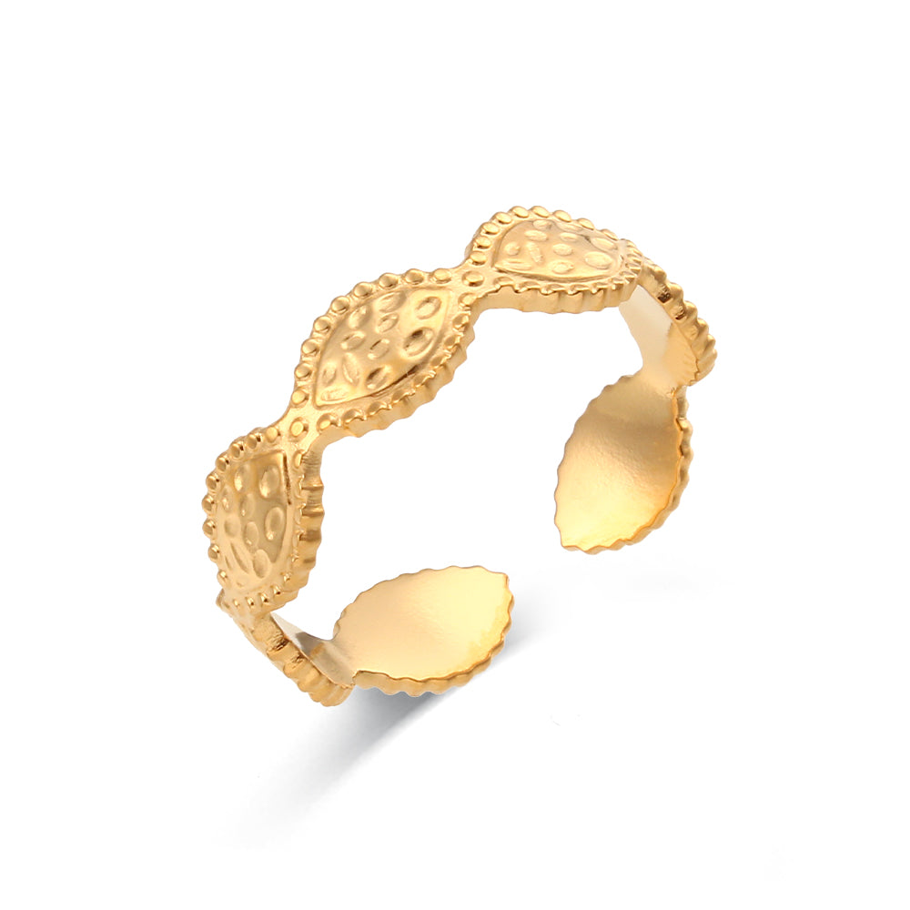 Fashion Geometric Stainless Steel Plating Gold Plated Open Ring