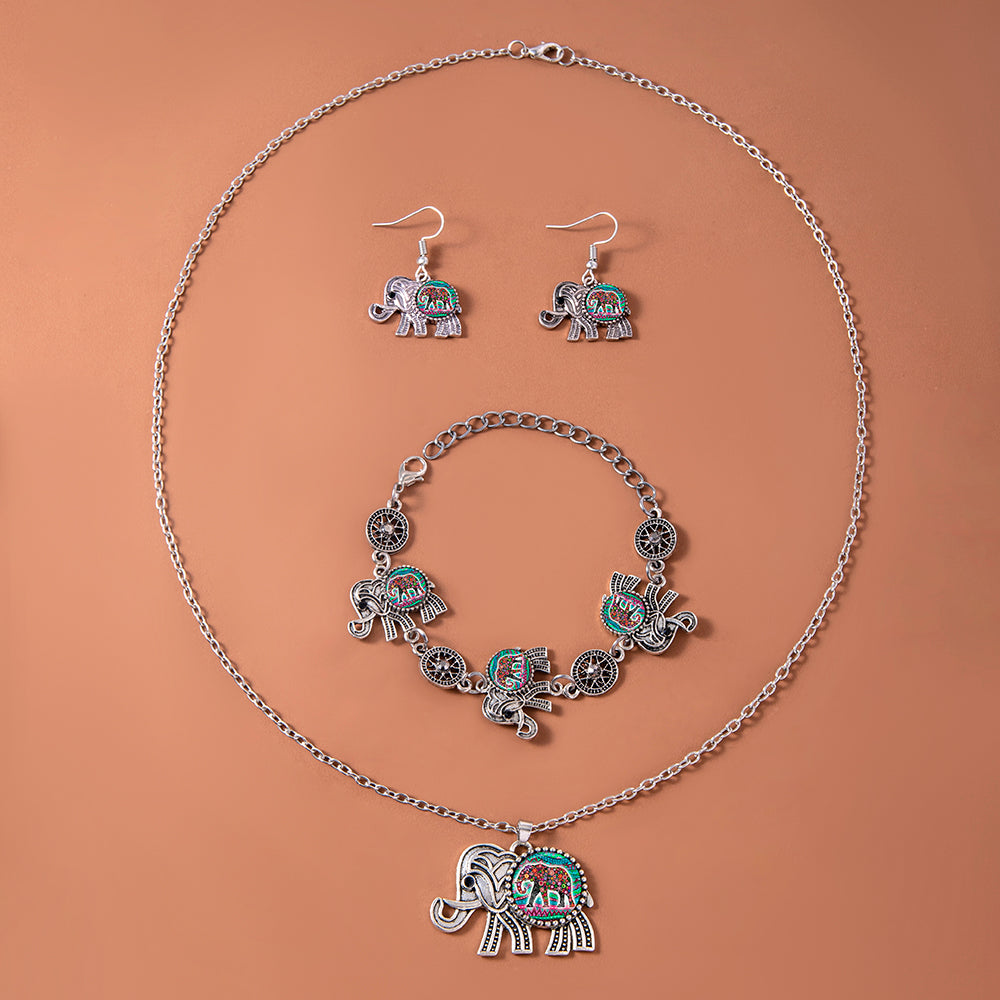 Casual Animal Alloy Glass Women's Bracelets Earrings Necklace