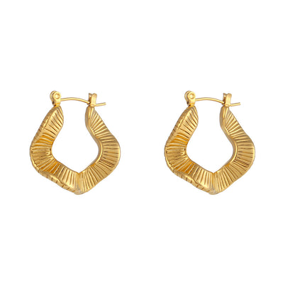 Simple Style Geometric Irregular Plating Stainless Steel Gold Plated Earrings