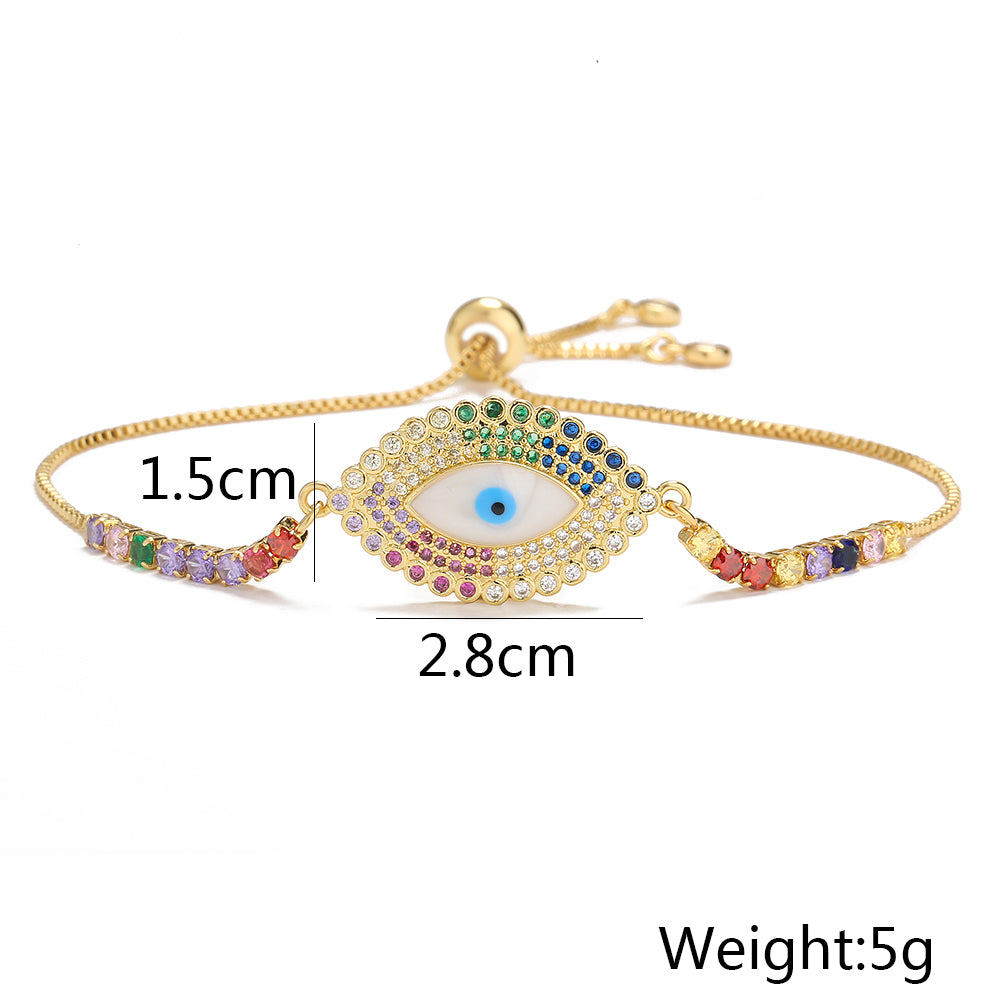 Fashion Eye Copper Bracelets Inlay Zircon Copper Bracelets