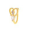 Fashion Star Water Droplets Bow Knot Copper Plating Zircon Nose Studs