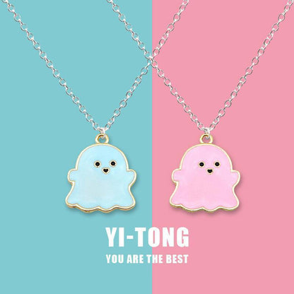 Funny Grimace Alloy Plating Halloween Unisex Pendant Necklace