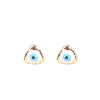 Fashion Devil's Eye Copper Ear Studs Plating Copper Earrings