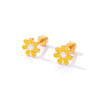 Simple Style Flower Plating Stainless Steel Ear Studs