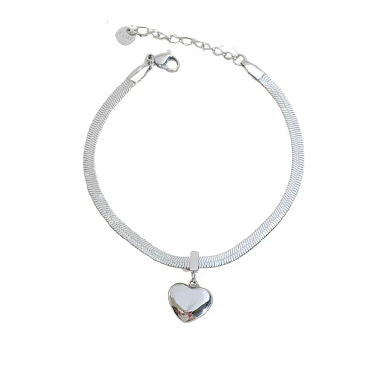 Fashion Heart Shape Stainless Steel Bracelets Necklace