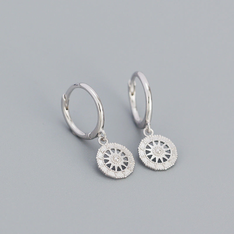 Fashion Sun Plating Sterling Silver Earrings