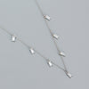 Fashion Square Sterling Silver Necklace Plating Zircon 925 Silver Necklaces