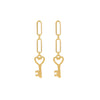 Fashion Key Plating Stainless Steel Earrings