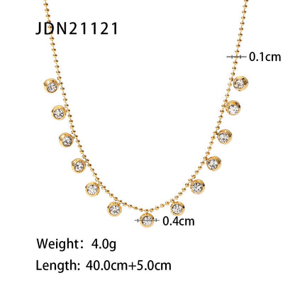 Fashion Geometric Stainless Steel Plating Gold Plated Necklace