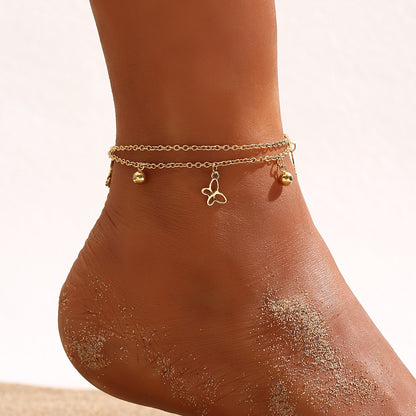 Simple Style Star Dragonfly Butterfly Stainless Steel Plating Anklet 1 Piece