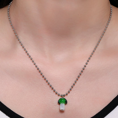 Casual Mushroom Alloy Beaded Necklace 1 Piece