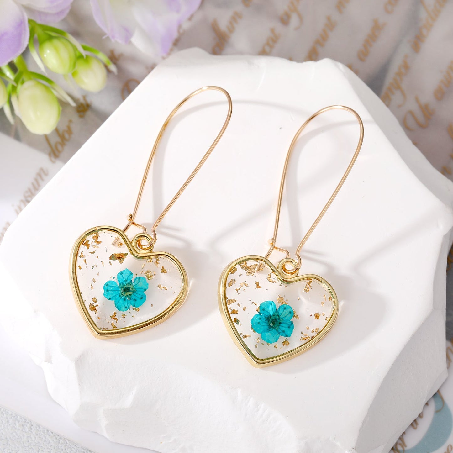 Wholesale Jewelry 1 Pair Simple Style Flower Alloy Alloy Drop Earrings