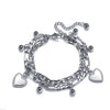 Fashion Heart Shape Alloy Plating Bracelets