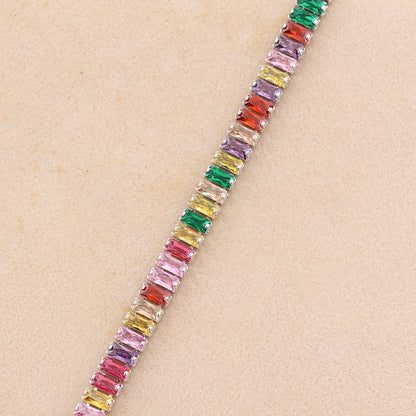 Fashion Geometric Copper Necklace Inlay Zircon Copper Necklaces
