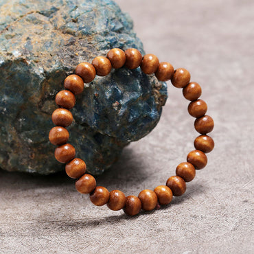 Simple Style Geometric Wooden Beads Wholesale Bracelets