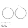 Fashion Geometric Plating Stainless Steel Hoop Earrings