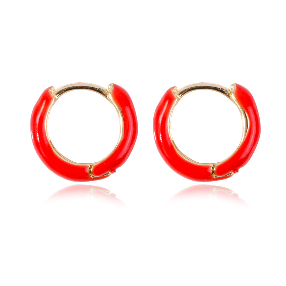 Fashion Geometric Alloy Plating Hoop Earrings 1 Pair