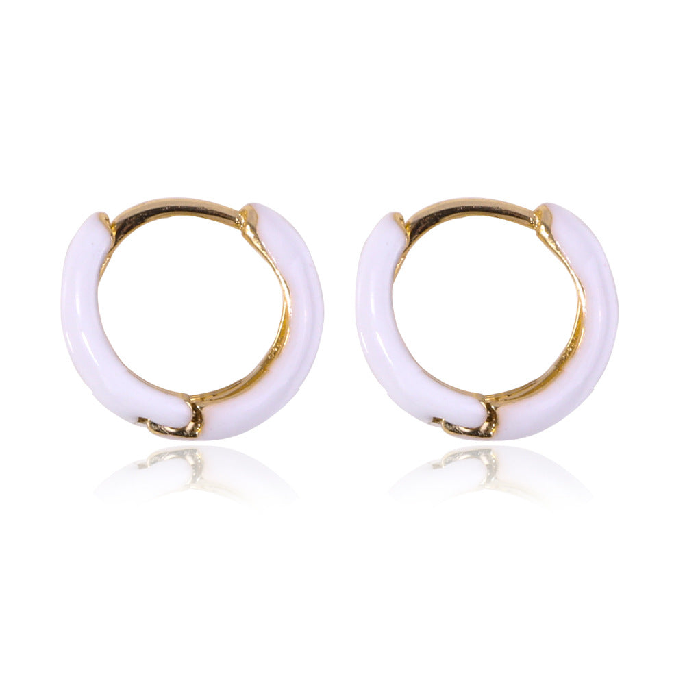 Fashion Geometric Alloy Plating Hoop Earrings 1 Pair