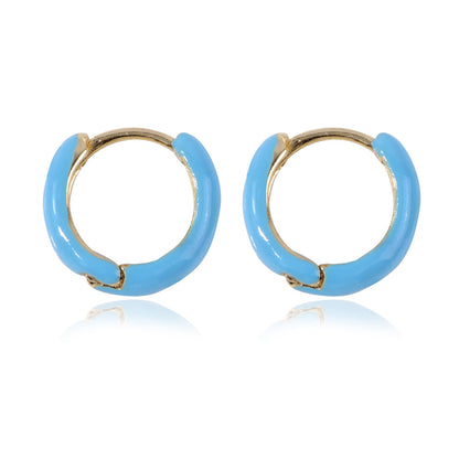 Fashion Geometric Alloy Plating Hoop Earrings 1 Pair