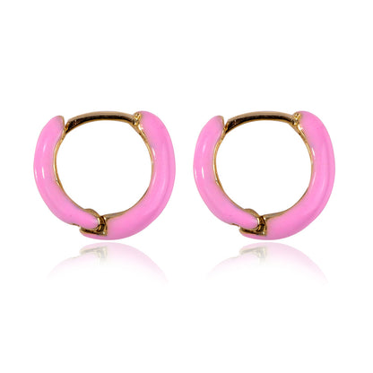 Fashion Geometric Alloy Plating Hoop Earrings 1 Pair