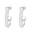 Fashion C Shape Plating Inlay Copper Pearl Zircon Earrings